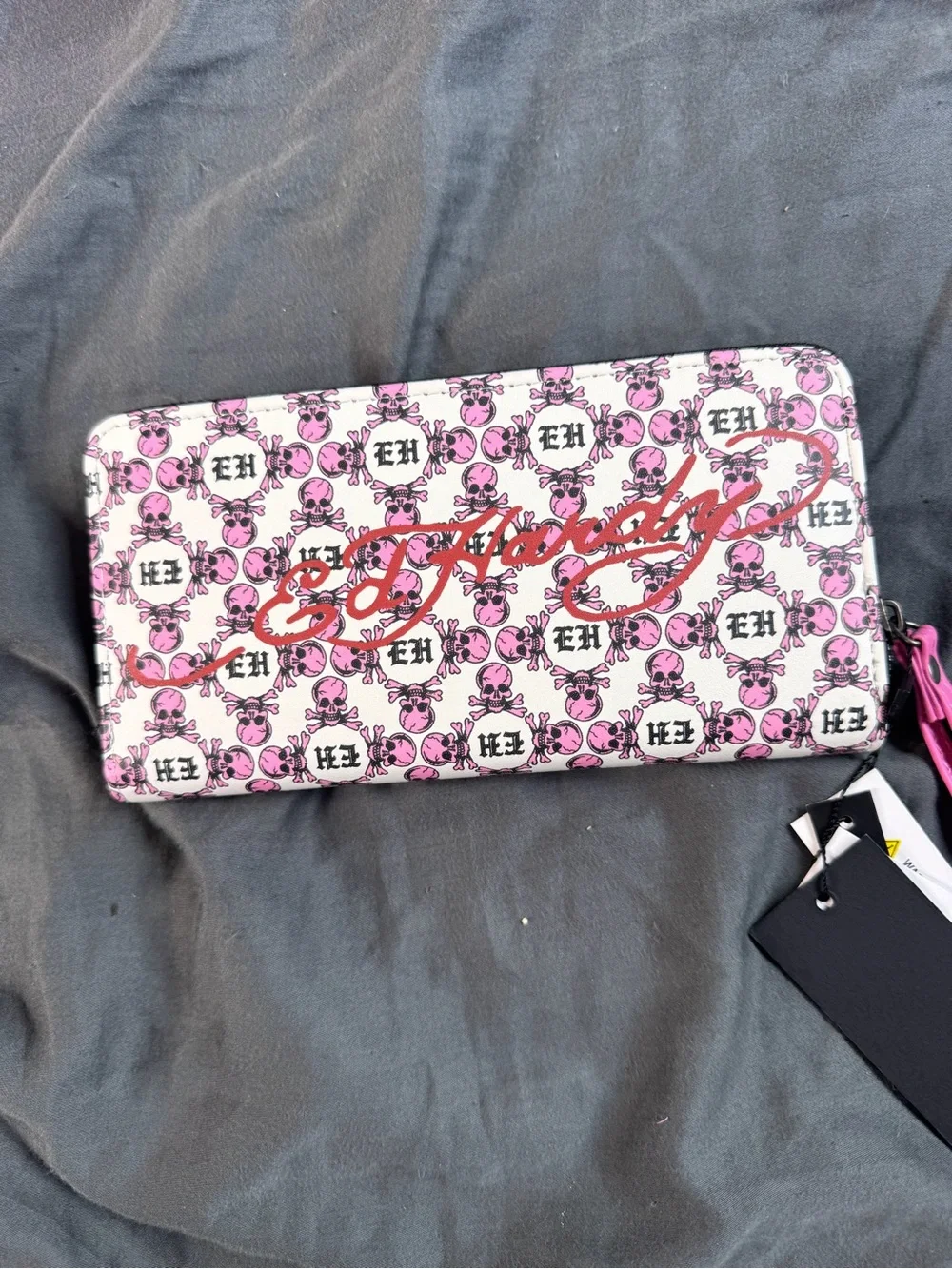 Ed Hardy Hot Pink Tattoo-Print Tote with Matching Wallet
